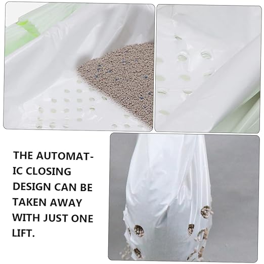 Mipcase 7pcs Cat Litter Filter Bags Design for Convenient Pet Waste Disposal White Litter Cleaning Supplies