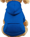 Jecikelon Winter Dog Hoodie Sweatshirts with Pockets Warm Dog Clothes for Small Dogs Chihuahua Coat Clothing Puppy Cat Custume (Dark Blue, X-Large)