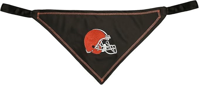Pets First NFL Cleveland Browns TIE Bandana, Size Large/X-Large. Dog Bandana Scarf Bib for Pet Cat Dog. The Ultimate Game-Day, Party Bandana