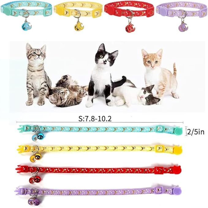 Yizepet Cat Collars with Bells, Breakaway Kitten Collar, Cute Kitty Collar, Pet Supplies Accessories