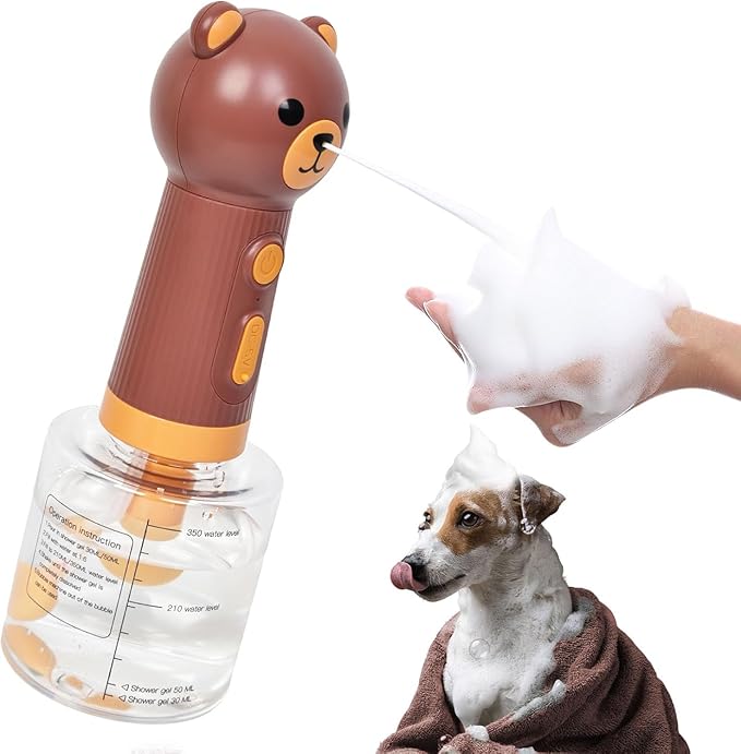 Katoggy Electric Foaming Shampoo Dispenser for Dog and Cat Bathing, Rechargeable Soap Dispenser for Pet Bathing, Bathroom, Kitchen Sink, Toilet Cleaning