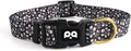 QQPETS Adjustable Soft Dog Collar: Print Flower Pink Multicolor Cute Patterns for XS Small Medium Large Pet Girl Boy Puppy Walking Running Training