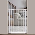 Fairy Baby 38" Extra Tall Baby Gate for Stairs, Fits 29.5" to 32.2" Wide Openings, Metal Auto Close Dog Gate Indoor for The House Doorways, Pressure Mounted Pet Cat Gate for Toddler Kids, White