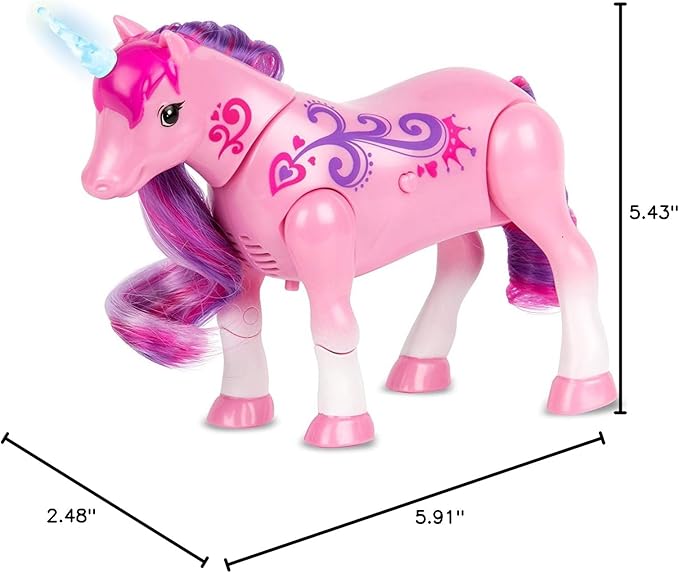 Little Live Pets Sparkles The Unicorn Toy, Musical Dancing Pony Toy with Light Up Rainbow Horns, Interactive Animal Toys for Kids of Ages 5+