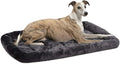 MidWest Homes for Pets QuietTime Dog Bed – Gray Faux Fur Bolster, Ultra-Soft and Machine Washable, Fits 36-Inch Crates and Carriers, for Medium to Large Breed Dogs