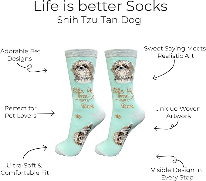 E&S Pets Pet Lover Socks - Dog & Cat Socks - Unisex Novelty Gifts