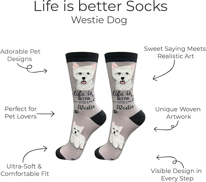 E&S Pets Pet Lover Socks - Dog & Cat Socks - Unisex Novelty Gifts