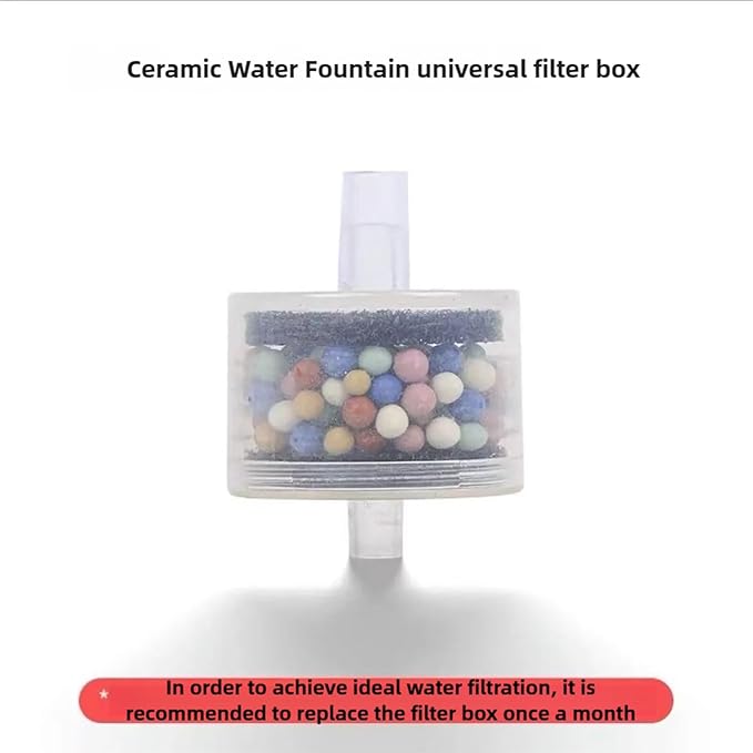 6 Packs Cat Fountain Replacement Filters, Ceramic Cat Water Fountain Filters for Automatic Pet Water Dispenser, Activated Carbon Filter