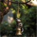 Cat Wind Chime 2025 New Unique Cat Garden Decor Outdoor Cat Statue Themed Gifts Wind Chimes for Cat Lovers Women Hanging Memorial Ornaments Windchimes Bell Outside Yard Home Porch Decorations (C1)
