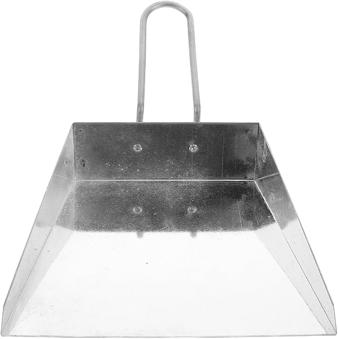 Amosfun Stainless Steel Handheld Dustpan Heavy Duty Mini Dust Pan for Kitchen Table Pet Waste Outdoor Cleanup Tool 5.5X4.3 Inches