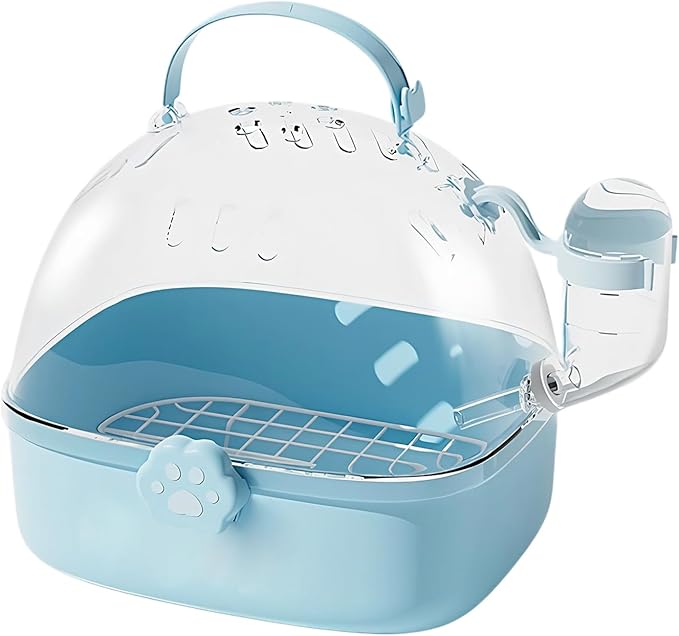 Bird Travel Carrier,PVC Travel Hamster Cage with Water Bottle - Pet Bird Carrying Supplies Spacious Design for Sparrow Macaws Conures Chinchillas Budgies Cockatiels Parakeet Hedgehog