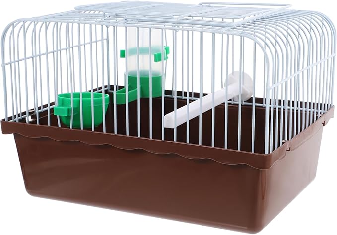 Portable Bird Cage with Perch Food Box and Water Dispenser Spacious Travel Carrier for Parakeet Finch Canary Small Birds 9.29X6.57X6.29 Inches