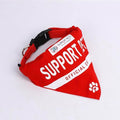 Support Pets Reversible ESA & PSD Pet Bandana – Printed “Support Pet” & Service Pet Scarf – Comfortable Cotton Dog Bandanas & Cat Bandana – Stylish Pet Clothes Accessory – Red, One Size Fits All