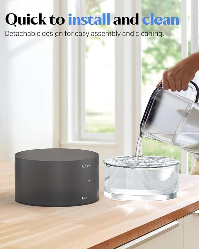 Cat Water Fountain Pet Fountain: Cat Water Dispenser - 108oz/3.2L Automatic Pet Drinking Waterer Bowls Indoor - Quiet Dog Dispenser - Black Faucet Dog Bowl - Easy Cleaning