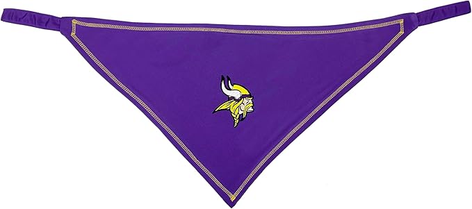Pets First NFL Minnesota Vikings TIE Bandana, Size Small/Medium. Dog Bandana Scarf Bib for Pet Cat Dog. The Ultimate Game-Day, Party Bandana