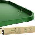 Pet Feeding Mat [Warped Resistant Raised Edge], Water-Proof Silicone Placement for Food Water Bowls, Anti-Slip Base Protect Floor, BPA-Free&Dishwasher-Safe [28.5x16.5inch XL, Green]