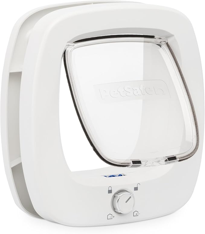 PetSafe Big Cat Door - Multi-Pet Doorway, Locking Cat Door Made For Interior & Exterior Use, Suitable for Pets Up to 25 lb, Push-&-Turn 4-Way Lock for Extra Security – Soft Close Flap for Added Safety