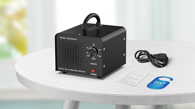 0zone Generator 45000mg - O3 Air Purifier for Home & Car, Ozone Machine Odor Removal for Smoke & Pet (Black)