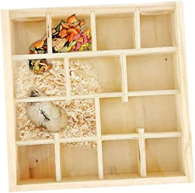 BESPORTBLE Household Hamster Maze Multi Grid Wooden Chinchilla Accessory for Healthy Pet Play and Enrichment for Hamsters Rats and Animals