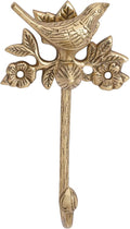 STYLENT Decor Solid Brass Bird Antique Towel Hook Bathroom Accessories Retro Hardware Solid Bird Cloth Hook Wall Mounted Vintage(Brass Polished)