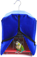 MANON ROSA Bird Cage Cover Birdcage Curtain - Enhanced Privacy Safety Comfort for Parrots Cockatiels Lovebirds Budgerigar Finch Canary Parakeet (L(14.2" L x 13.4" W x 20.5" H),Blue)