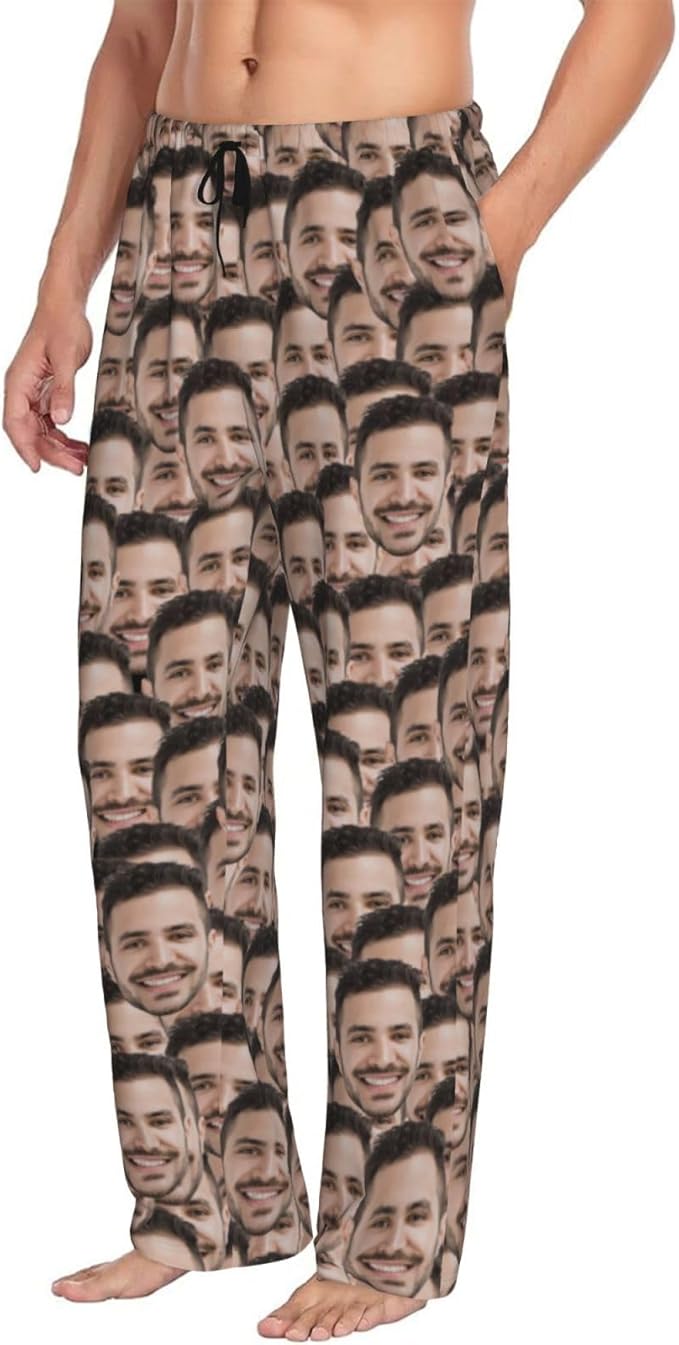 Custom Pajama Pants with Face customized PJ Pants Christmas Valentine gifts for Men Women