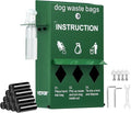 VEVOR Dog Poop Bag Dispenser with Hand Wash Bottle, Lockable Outdoor Dog Waste Bag Holder with 600 Waste Bags, Stake, Pole, Fence & Wall Mounted Dog Poop Bag Storage, Pet Waste Station for Porch, Lawn