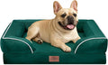 Comfort Expression Orthopedic Dog Bed for Medium Dogs 30x20 Inch, Waterproof Supportive Egg Crate Foam Medium Pet Bed with Removable Bolsters, Dog Couch with Washable Cover & Non-Slip Bottom, Emerald