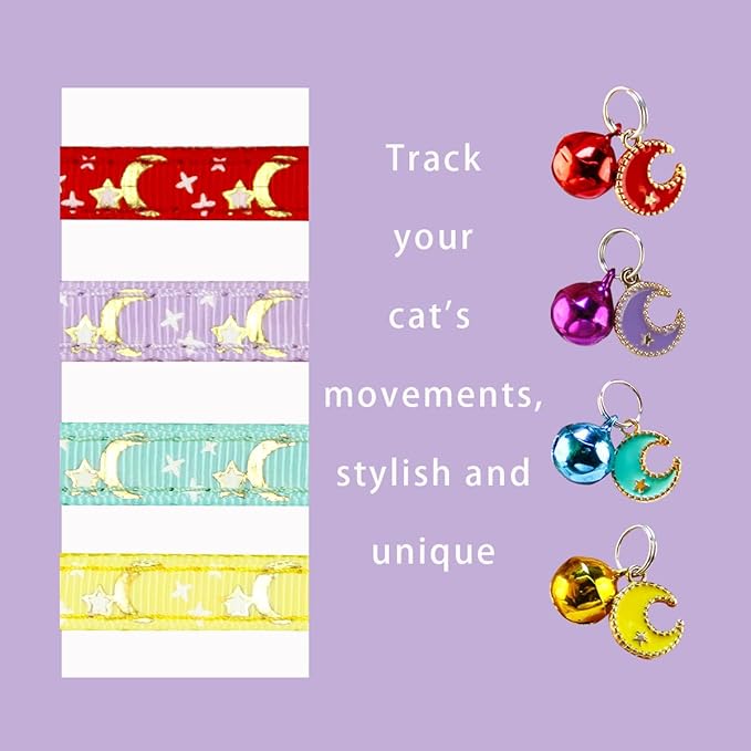 Yizepet Cat Collars with Bells, Breakaway Kitten Collar, Cute Kitty Collar, Pet Supplies Accessories
