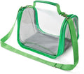Reptile Small Animal Travel Carrier - Portable Ventilated Pet Carrier for Bearded Dragons, Lizards, Sugar Gliders, Hedgehogs, Rats, Birds, Guinea Pigs etc | Escape-Proof, Breathable Mesh (Green)