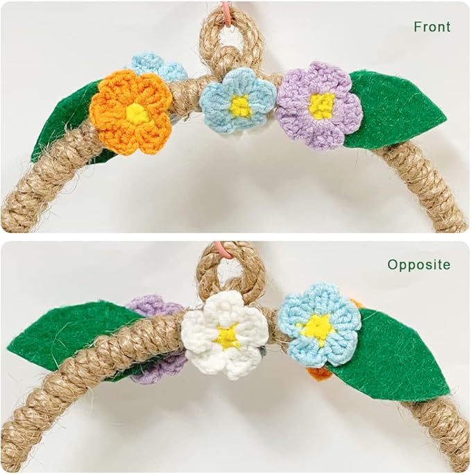La La Pet® Bird Rope Swing with Hanging Hook Bird Rope Perch Bird Swing Perch Bird Perch Stand Bird Cage Toy for Parrot Budgie Parakeet Cockatiel Cockatoo Conure Large