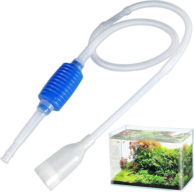 5FT Aquarium Siphon, Manual Siphon Pump, Aquarium Vacuum Gravel Cleaner, Quick Water Change & Fish Tank Maintenance Tool, Essential Aquarium Accessories