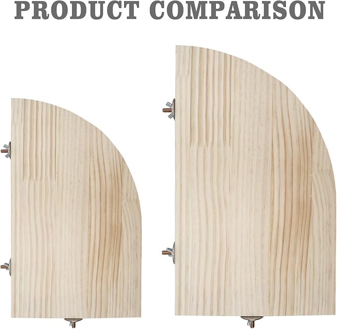 Bird Perch Stand Platform, 13.7 × 7.8 Inch Large Natural Wooden Small Animals Cage Shelf, Cage Accessories for Parrots Parakeets Cockatiels Rats Hamster Guinea Pig Conure Chinchillas