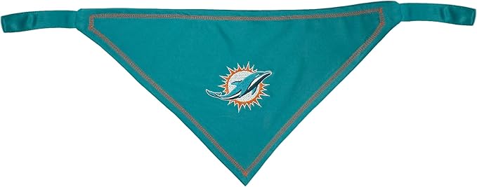 Pets First NFL Miami Dolphins TIE Bandana, Small/Medium. Dog Bandana Scarf Bib for Pet Cat Dog. The Ultimate Game-Day, Party Bandana