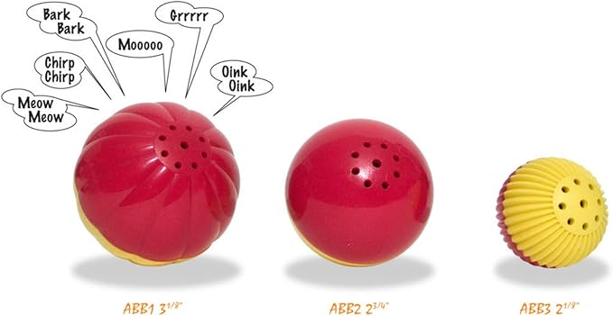 Pet Qwerks Animal Sounds Babble Ball - Chew Dog Toy - Small