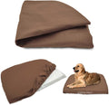 Dog Bed Cover Waterproof Replacement Machine Washable Covers for Dog Bed Heavy Duty Scratch Resistant Mattress Protector Pet Bed 41x27 Inch Brown Cover Only