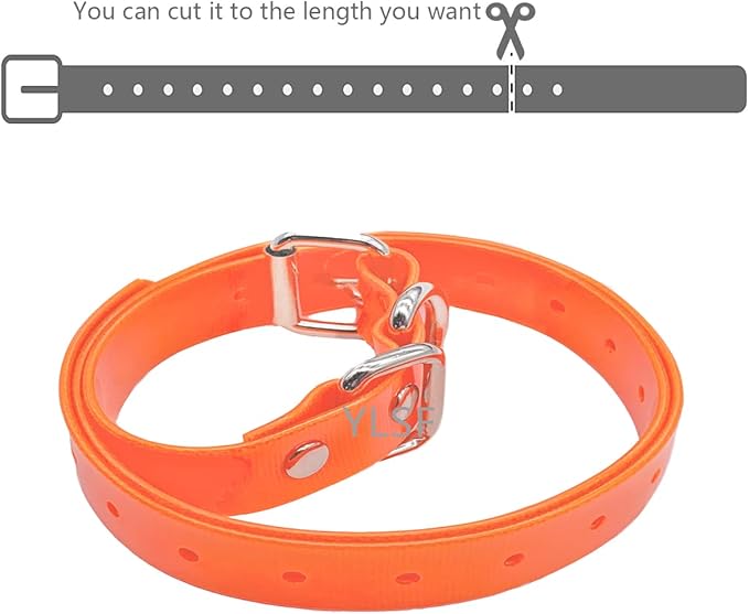 Dog Collar Strap for Most of Electronic Training Shock Collar Receivers-Adjustable Durable Waterproof Odorless 3/4 Inch Collar Replacement for Barking Fence-Pet TPU Collar Strap