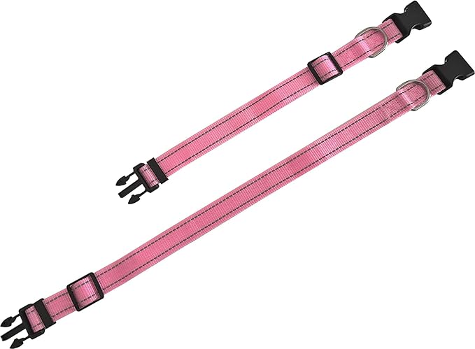 Adjustable Nylon Dog Collar, Reflective Collar 1 Inch 3/4 Inch 5/8 Inch Wide, for Large Medium Small Dogs
