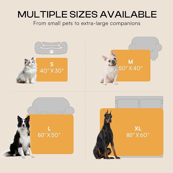 Luciphia Large Waterproof Dog Blanket for Pet Washable Liquid Proof Bed Intimacy Protection Shaggy Plush Calming Long Faux Fur Couch Cover Calming Cat Throw Blankets, Tie-dye Grey, 60" x 80"