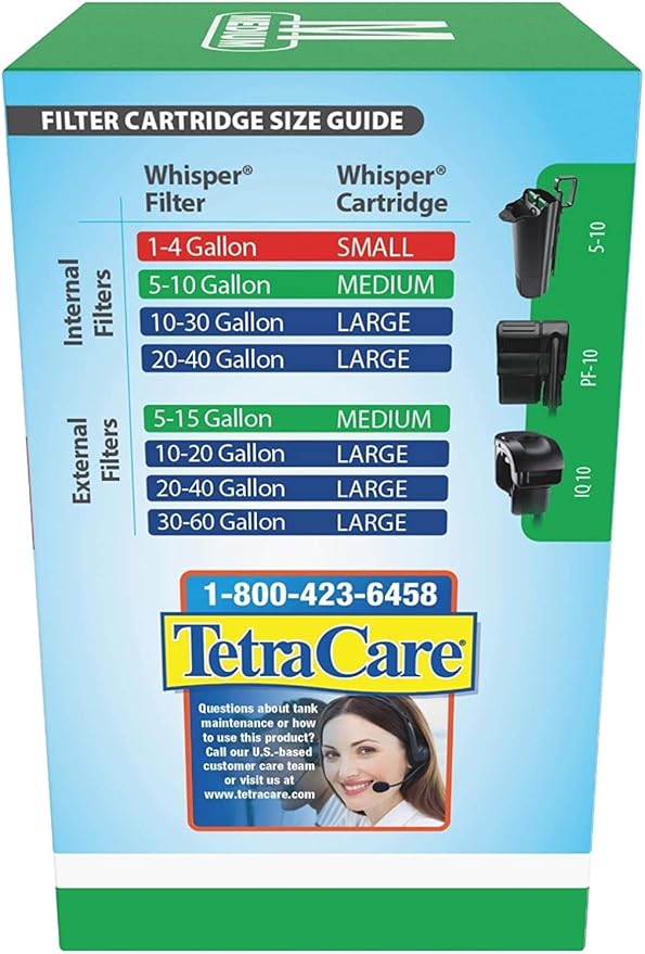 Tetra Whisper Bio-Bag Filter Aquarium Cartridges,Medium Filter for Freshwater and Marine Fish,Removes Odors and Discoloration,Ready to Use,3 Medium Green Filters,(Pack of 2)