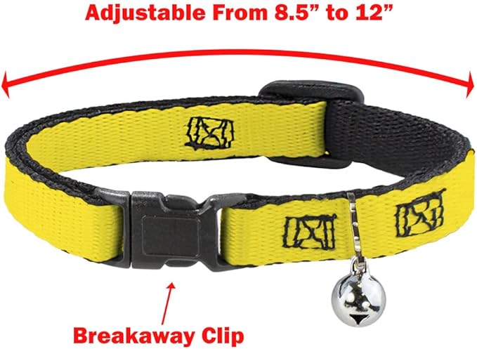 Cat Collar Breakaway Space Dust Collage 8 to 12 Inches 0.5 Inch Wide