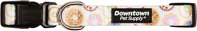 Downtown Pet Supply - Best, Cute & Fancy Dog Collar - Lightweight Adjustable Dog Collar with Quick Buckle & D-Ring - Hand Wash Safe - Donut - S - Small Dog Collar
