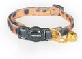 Safety Quick Release Cat Collars,Double Velvet with Bell Available in a Range Colors,Perfect for Your Kitty, Adjustable 20-30 cm (20-30cm, Khkai Lepord)