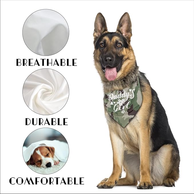 Dog Bandana, My Dad is My Hero, Dogs Scarf Classical Printing, Dogs Scarf Accessories, Doggy Kerchief Pet Kerchief, Christmas Birthday Thanksgiving Doggy Gift D02