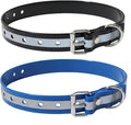 Shock Collar Replacement Strap for Most Training Collar, 3/4 Inch Dog Collar Replacement for Wireless Fence and Bark, Waterproof Adjustable Reflective TPU E Collar Strap for Small Medium Large Dogs 2P