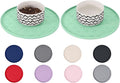 Comtim Waterproof Dog Food Mat - 2 Pack Silicone Pet Food Mat Dog Food Bowl Mats Cat Water Mats Eating Tray, Non-Slip Pet Placemat with Lip for Messy Drinkers to Protect Floor,Mocha Green 11"