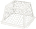 Dryer Vent Bird Guard,Dryer Vent Cover Guard for Most 5" to 6" Bathroom Exhaust Fan Ventilation Cover,8.5"Lx8.5"Wx6"H Steel Ventilation Bird Cage for Exhaust Fan Cover,White