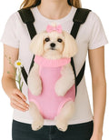 Mosago Dog Backpack Carrier, Thick Straps & Cushion, Pet Sling Front Backpacks for Small Medium Dogs 7-11 Lbs, Legs Out, Adjustable Wearable Puppy Chest Travel Bag, Easy-Fit for Hiking/Walking/Camping