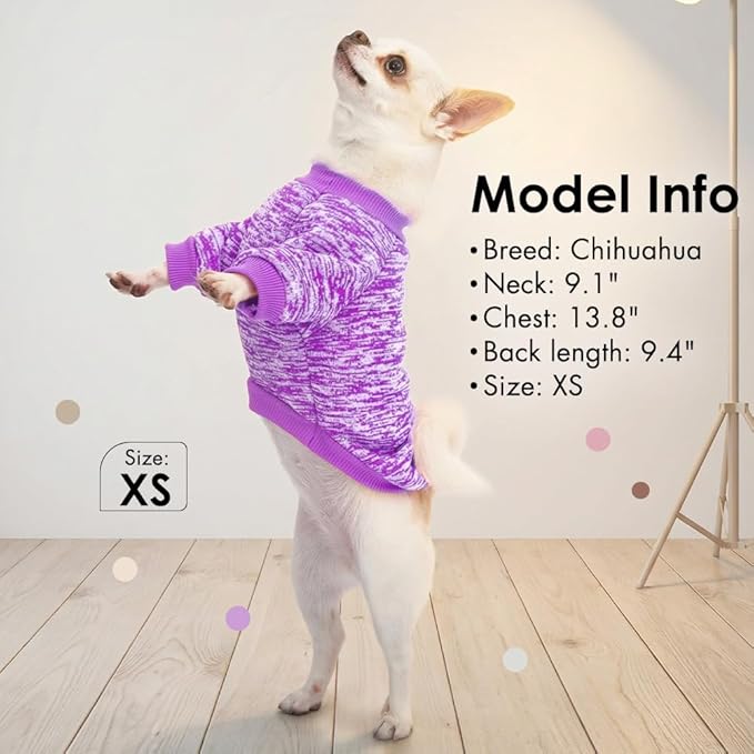1 Pc Dog Sweaters for Small Dogs Girl Boy Winter Fleece Clothes Warm Soft Dog Sweatshirt Outfit for Dogs Cats Pet Apparel