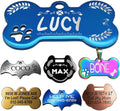 Stainless Steel Personalized Pet ID Tags, Art Design for Dog Tags, Cat Tags, Customized and Engraved on Both Sides of ID Tag, in Black, Silver, Blue, Gold, Rose Gold and Rainbow Color